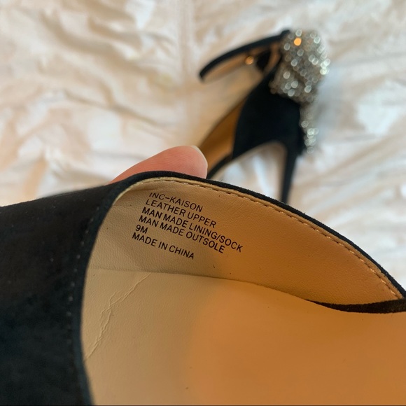 INC Kaison Black Evening Bow Pumps size 9 - Picture 11 of 11
